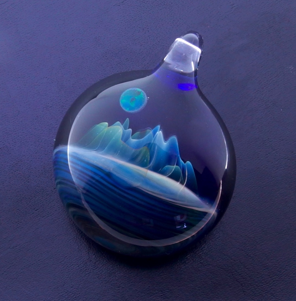 ..:*星のものがたり*:.,耐熱ガラスとオパールペンダントトップ