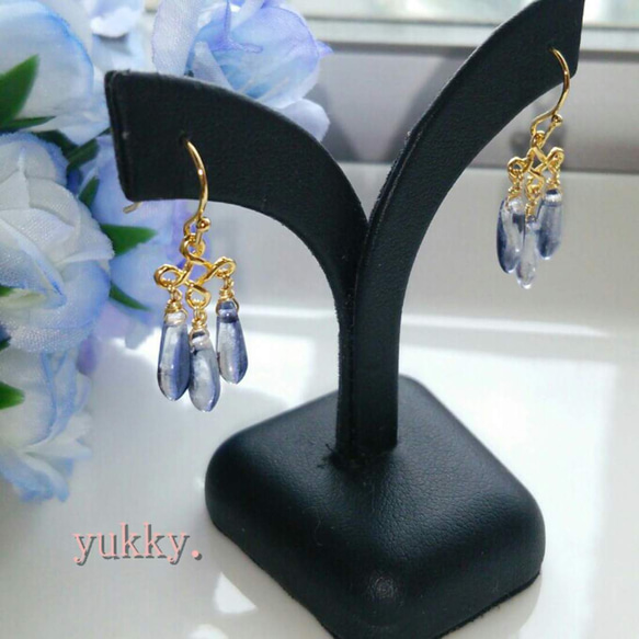 チェコガラス☆シャンデリア*ピアス {yukky.} ピアス（フック  