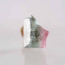 トルマリンの原石ピアス/Wateremelon 14kgf 2枚目の画像