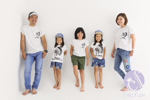 (70~ＸＬ)ネイティブアメリカン（名入り）Ｔシャツ 2枚目の画像