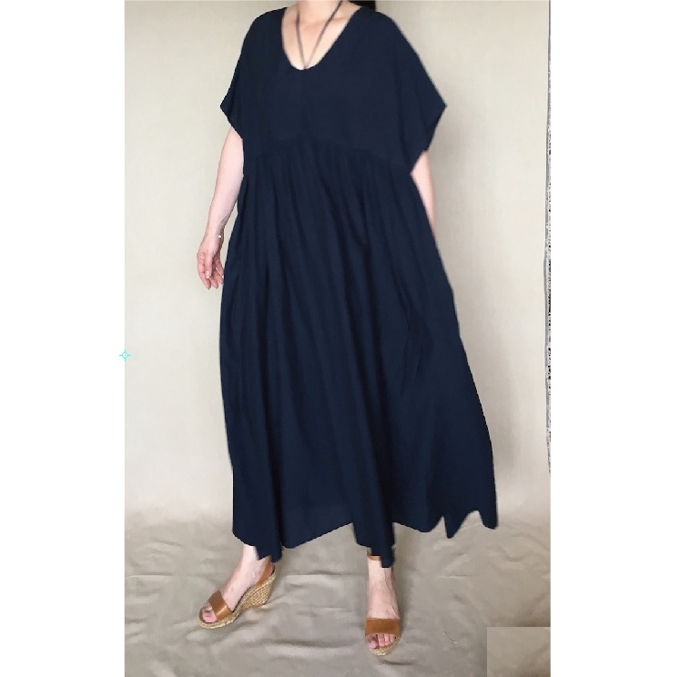 たっぷりギャザー　ワンピース　【受注製作】