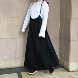 ベル様専用　リネン 大人のジャンパースカート 5枚目の画像