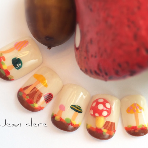 きのこの国⚪︎ジェルネイル ネイルチップ（つけ爪） つばき 通販