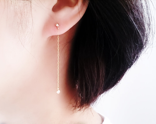 彬 ♦︎14kgf非加熱パープルサファイアふさふさピアス/イヤリング 彬 ♦︎14kgf非加熱パープルサファイアふさふさピアス