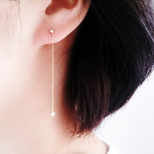 14kgfブルーオブシディアンピアス/イヤリング 14kgfブルーオブシディアンピアス/イヤリング