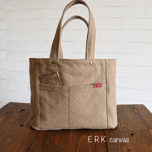 帆布 A4 トートバック 【ベージュ】 トートバッグ えるく 通販