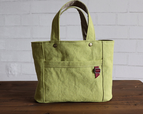 KAPITAL 6号帆布トートバッグ(小) ライトグリーン KAPITAL キャピタル 6号帆布 スタンダードTOTE BAG(小) - SE7EN