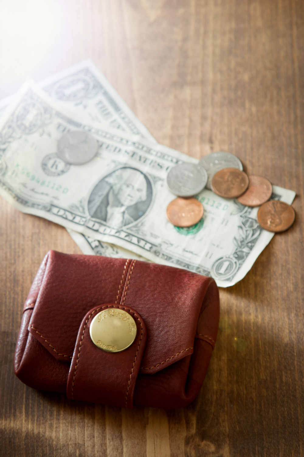 オイルレザーのしっとり手のひらサイズ　コインケース