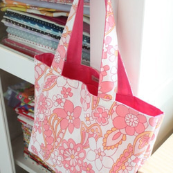 mini tote【vintage fabric imported from London #004】 4枚目の画像