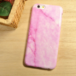iphone6/6s　ピンク 大理石 マーブル柄 TPUケース 1枚目の画像
