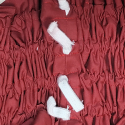パウスカート丈75㎝4ヤードダークレッド系ビックサンゴ柄 4枚目の画像