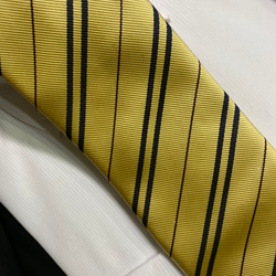京丹後silkネクタイ 黄色は「栄光」の意味　廃盤生地になりました。 4枚目の画像