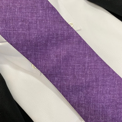 日本の伝統色綿ネクタイ　すみれ 4枚目の画像