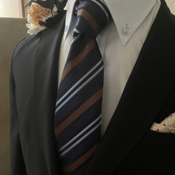 京都右京silkネクタイ　日本の紳士達よ！「大切なのは誠実さ」　 4枚目の画像