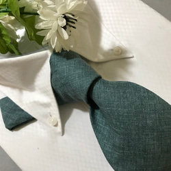 日本の伝統色綿ネクタイ　舛花色　 3枚目の画像
