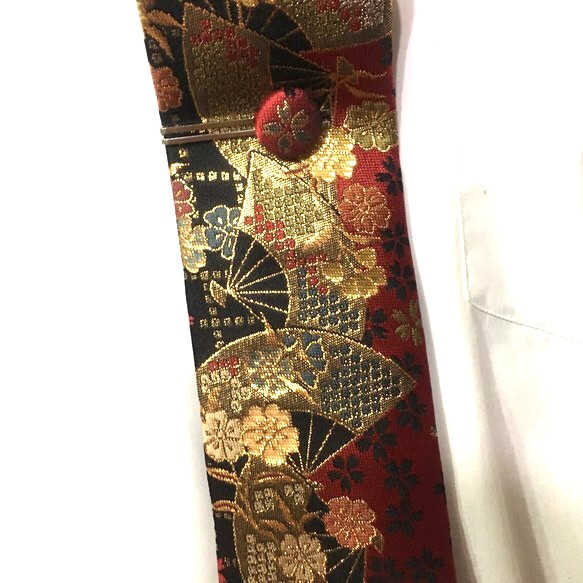 京都西陣織錦織扇臉小櫻花週一（一觸式卡扣泰國） 第3張的照片