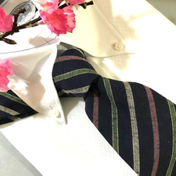 浜松遠州織千織ネクタイ　花野 3枚目の画像