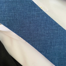 日本の伝統色綿ネクタイ 藍色 5枚目の画像