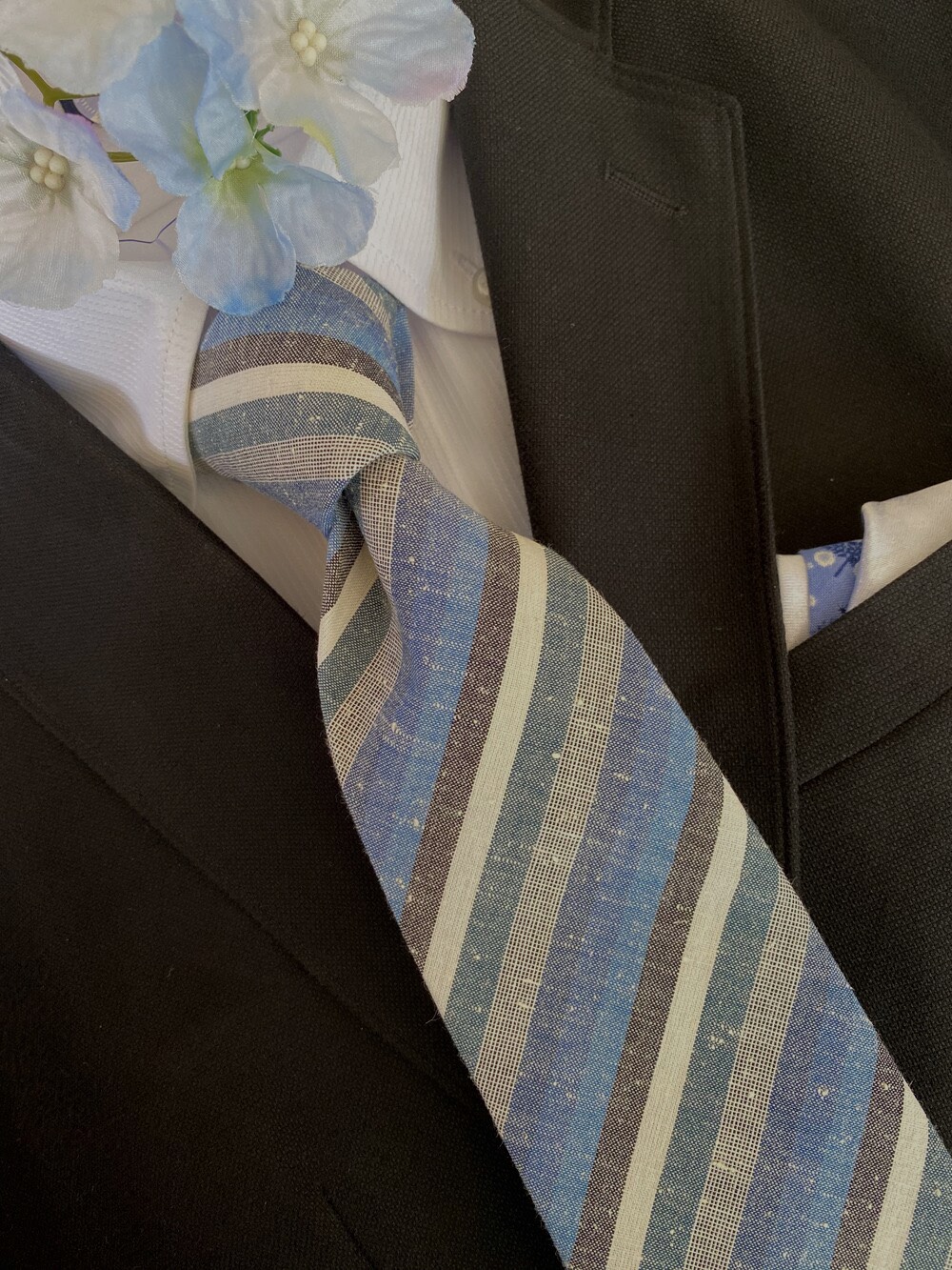 浜松遠州織綿白井ネクタイ　遠州の初夏