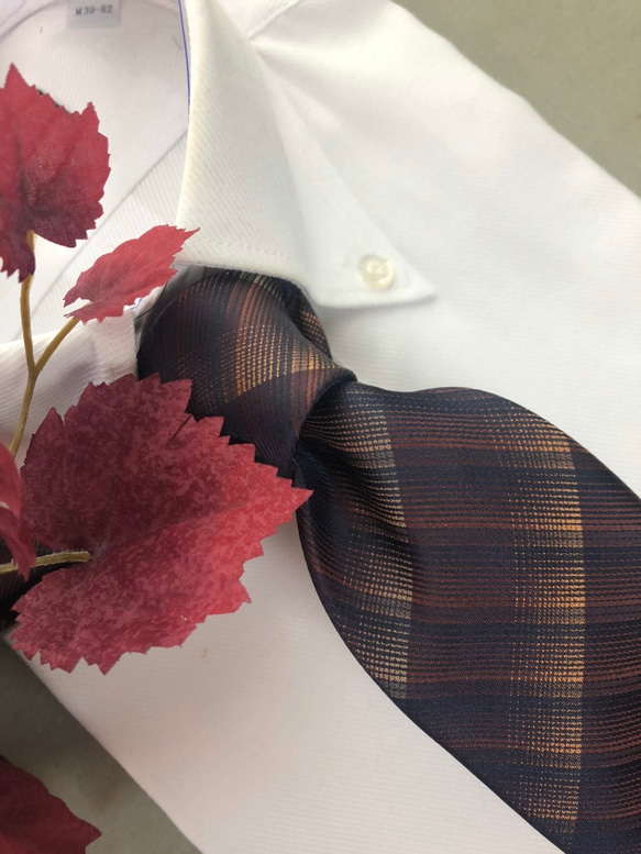 京都与謝野町丹後silk ネクタイ　丹後縦貫林道の木漏れ日　 4枚目の画像