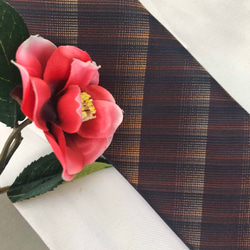 京都与謝野町丹後silk ネクタイ　丹後縦貫林道の木漏れ日　 5枚目の画像