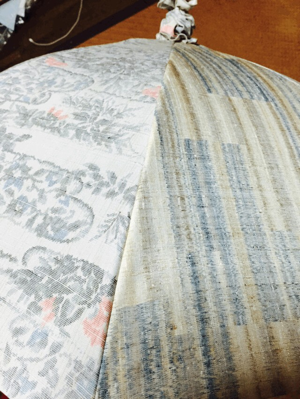 日傘　⑫　絹　紬２種 3枚目の画像