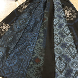手作り　絹　裏付き12枚接ぎ大島スカート 2枚目の画像