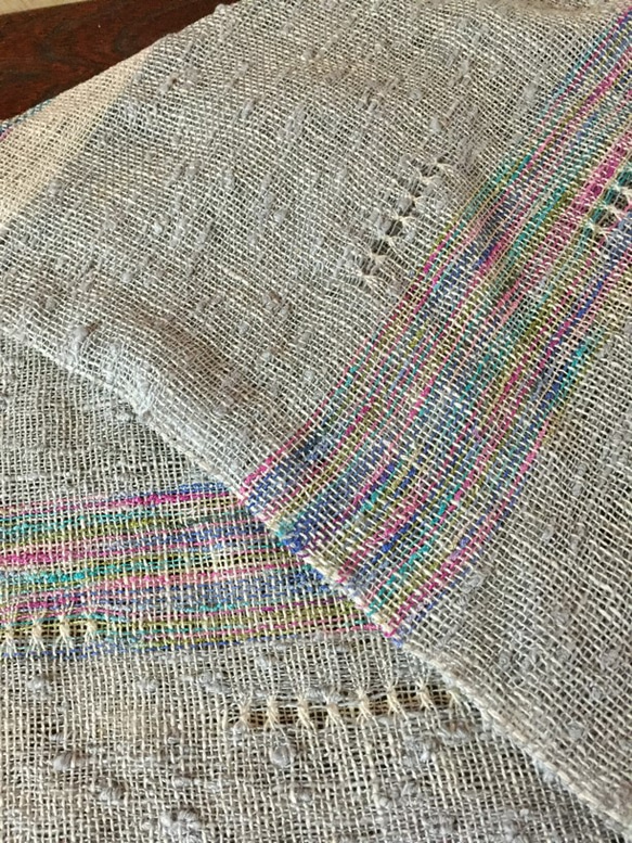 手作り　絹　手織り　ストール 3枚目の画像