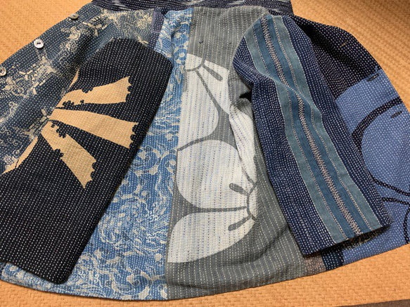 ストール大島古布手作りリバーシブル
