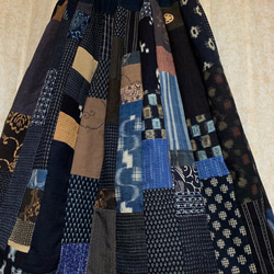 刺繍個性手作り藍染刺し子ハンドメイド古布パチワーク襤褸袴パンツ サルエルパンツ 刺繍個性手作り藍染刺し子ハンドメイド古布パチワーク襤褸袴