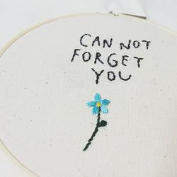 can not forget you／12cm／刺繍の飾りフープ 2枚目の画像