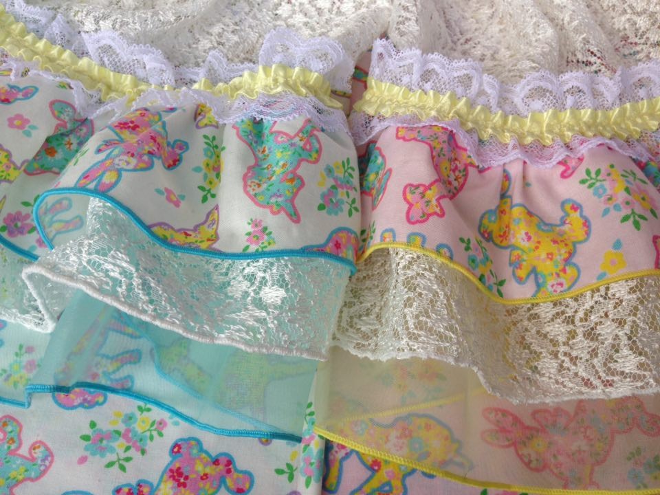 Joli Pomme mini✽レース＆オーガンジードレス✻マカロンピンク×ベビーイエロー