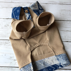 ティッシュ・保冷剤ポケット付き☆バンダナカラーポロシャツ（オーシャン×サンド） 5枚目の画像