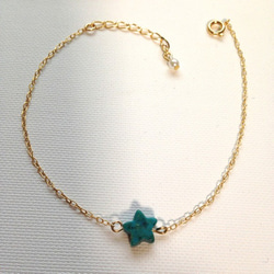 Brecelet♡star＊turquoise 1枚目の画像