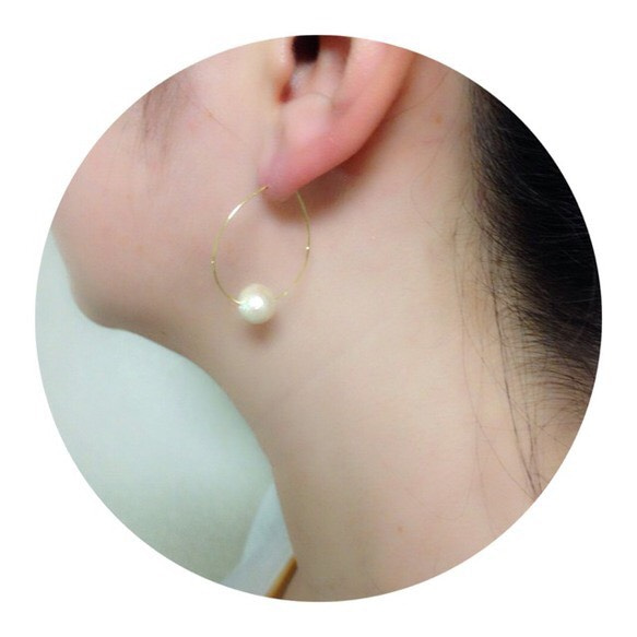 pierce♡drop＊cotton pearl 2枚目の画像