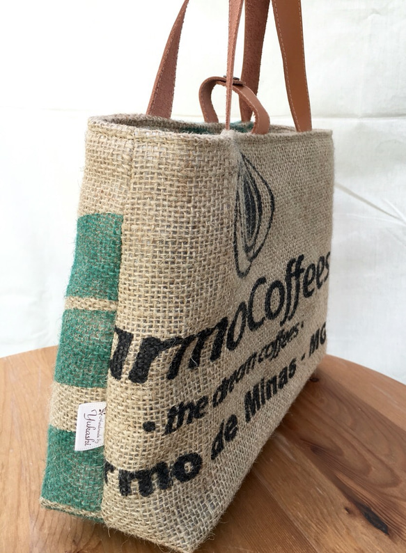 コーヒー豆の麻袋ミニトートバッグ 4枚目の画像
