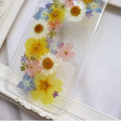 ビタミンカラー 押し花iPhoneケース 押し花スマホケース 押し花ケース 押し花 2枚目の画像