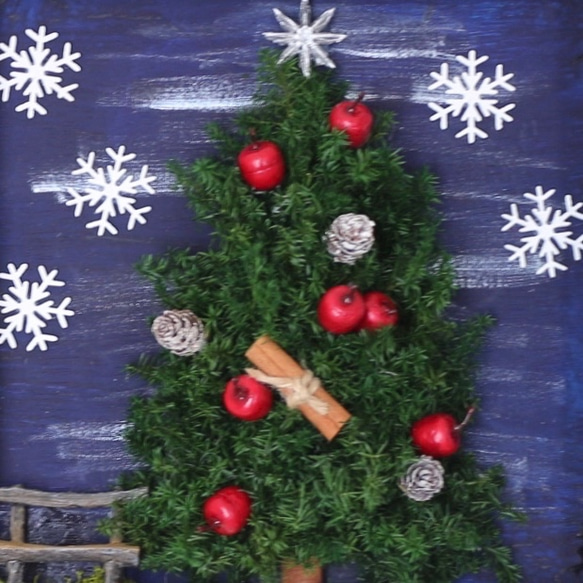 クリスマス　クリスマスツリー「夜空輝くクリスマスの壁掛けフレーム」：クリスマス・ギフト・インテリア・贈り物・贈呈品 6枚目の画像