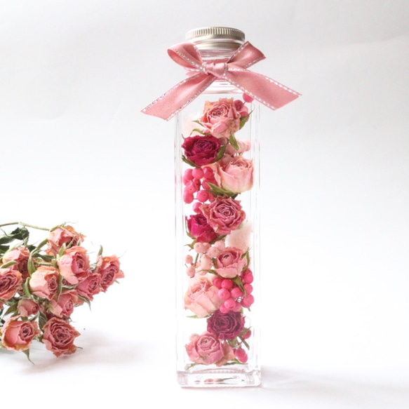 ハーバリウム：Elegant Pink Rose 2枚目の画像