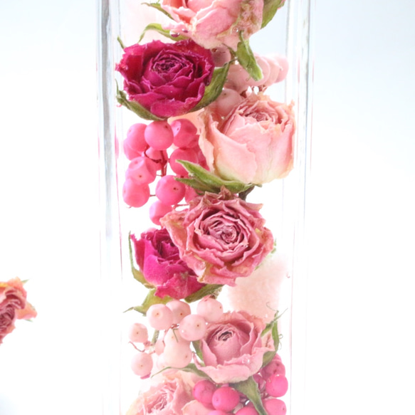 ハーバリウム：Elegant Pink Rose 3枚目の画像