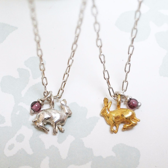 Rabbit Silver Necklace 2枚目の画像