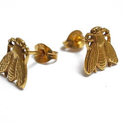 Bee 18ct goldplate/Silver925 studs 1枚目の画像