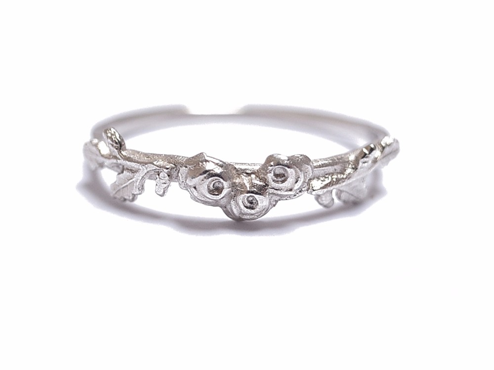 flower leaves silver925 ring