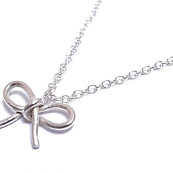 Silver Bow Ribbon necklace 1枚目の画像