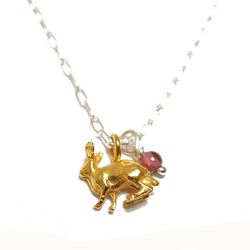 Rabbit 18ct goldplated / Silver Necklace 1枚目の画像