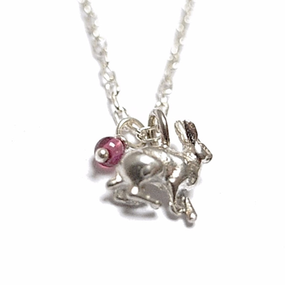 Rabbit 18ct goldplated / Silver Necklace 3枚目の画像