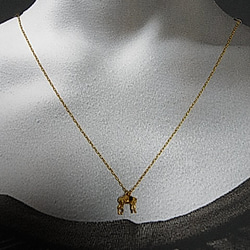 Deer 18ct goldplated /Silver Necklace 4枚目の画像