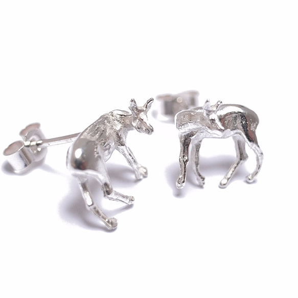 Deer 18ct goldplated Silver Studs 第3張的照片