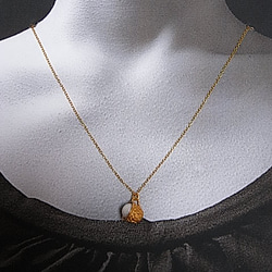 18ct goldplated teacup necklace pearl 4枚目の画像