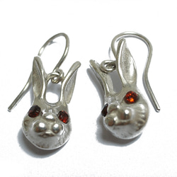 goldplated Rabbit head hook earrings 2枚目の画像